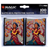 Ultra Pro - PRO-Matte 100ct Standard Deck Protector® sleeves for Magic: The Gathering - The Lost Caverns of Ixalan: Saheeli, the Sun’s Brilliance