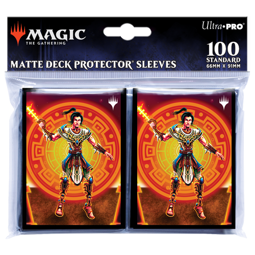 Ultra Pro - PRO-Matte 100ct Standard Deck Protector® sleeves for Magic: The Gathering - The Lost Caverns of Ixalan: Kellan, Daring Traveler