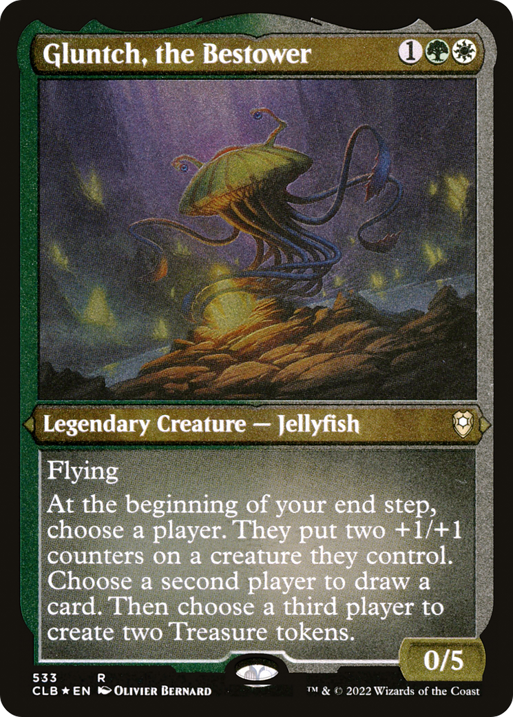 Gluntch, the Bestower (CLB-533) - Commander Legends: Battle for Baldur's Gate Etched Foil [Rare]