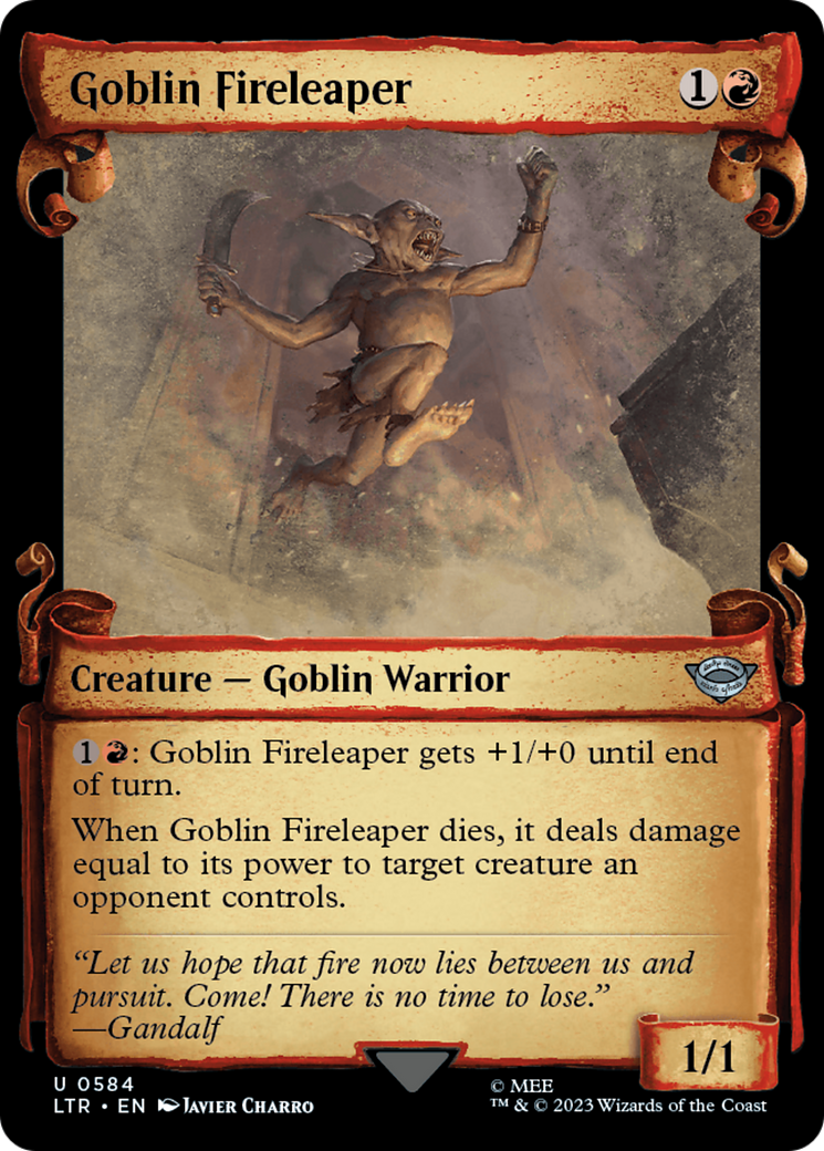 Goblin Fireleaper (LTR-584) - The Lord of the Rings: Tales of Middle-earth: (Showcase) Scroll [Uncommon]