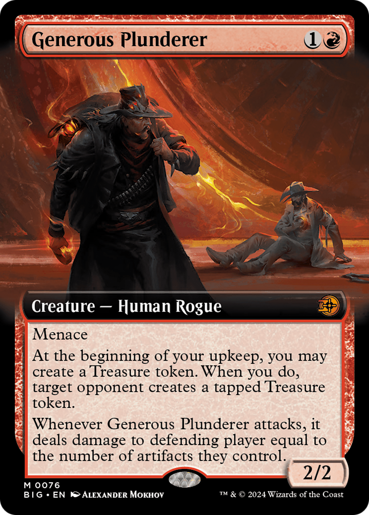 Generous Plunderer (BIG-076) - The Big Score: (Extended Art) Foil [Mythic]