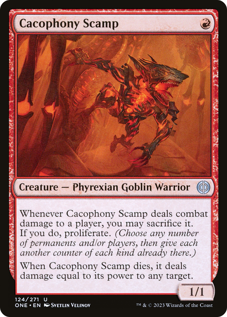 Cacophony Scamp (ONE-124) - Phyrexia: All Will Be One [Uncommon]