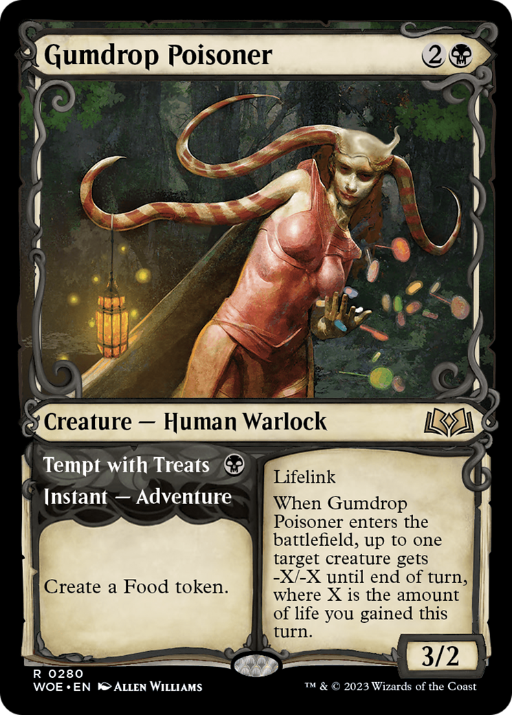 Gumdrop Poisoner // Tempt with Treats (WOE-280) - Wilds of Eldraine: (Showcase) [Rare]