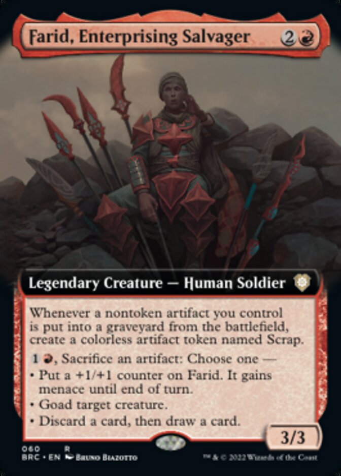 Farid, Enterprising Salvager (BRC-060) - The Brothers' War Commander: (Extended Art) [Rare]