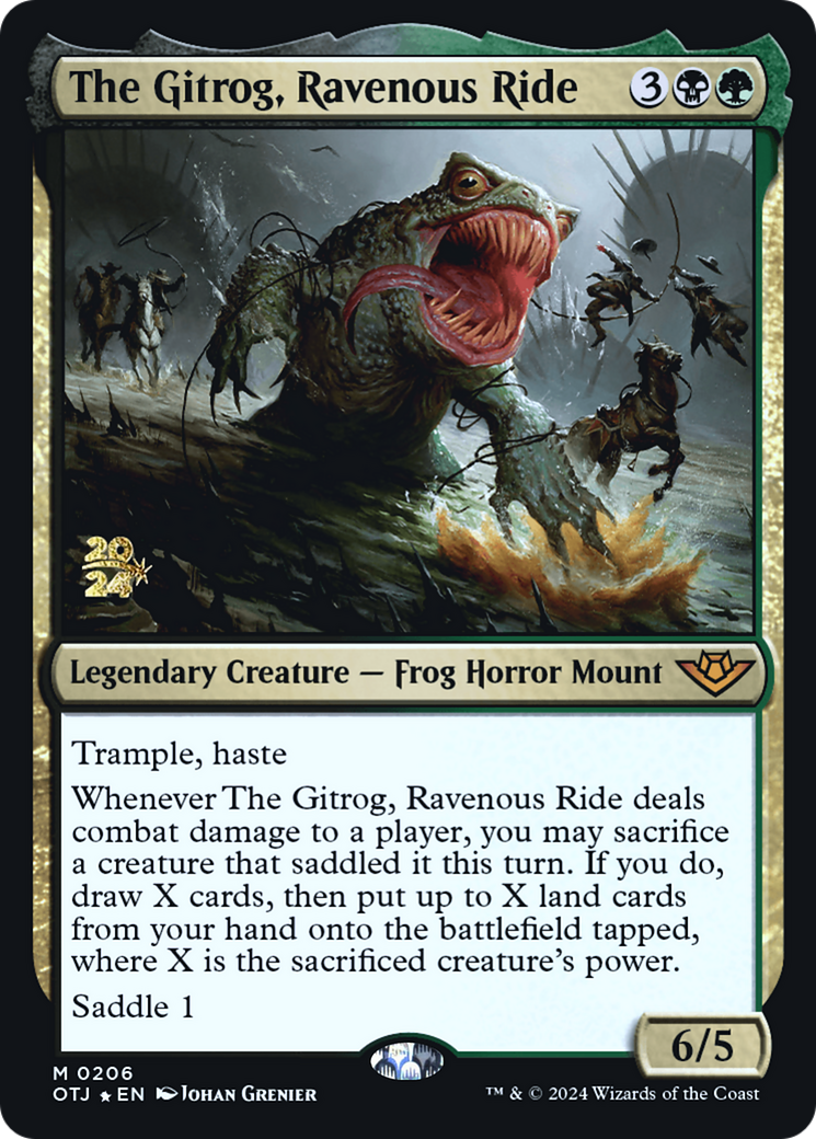 The Gitrog, Ravenous Ride (POTJ-206S) - Outlaws of Thunder Junction Promos Foil [Mythic]