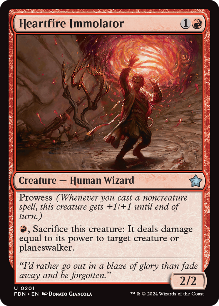 Heartfire Immolator (FDN-201) - Foundations [Uncommon]