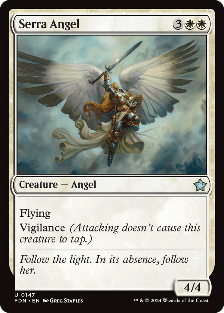Serra Angel (FDN-147) - Foundations Foil [Uncommon]
