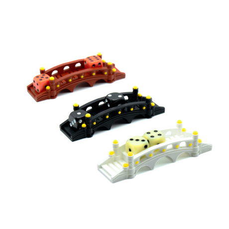 BGExpansions - The White Castle For Base Game + Matcha Expansion: 3D Bridges & Round Marker Upgrade Kit (5 pieces)