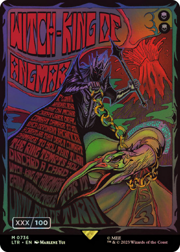 Witch-king of Angmar (LTR-736Z) - The Lord of the Rings: Tales of Middle-earth (Borderless) Foil [Mythic]