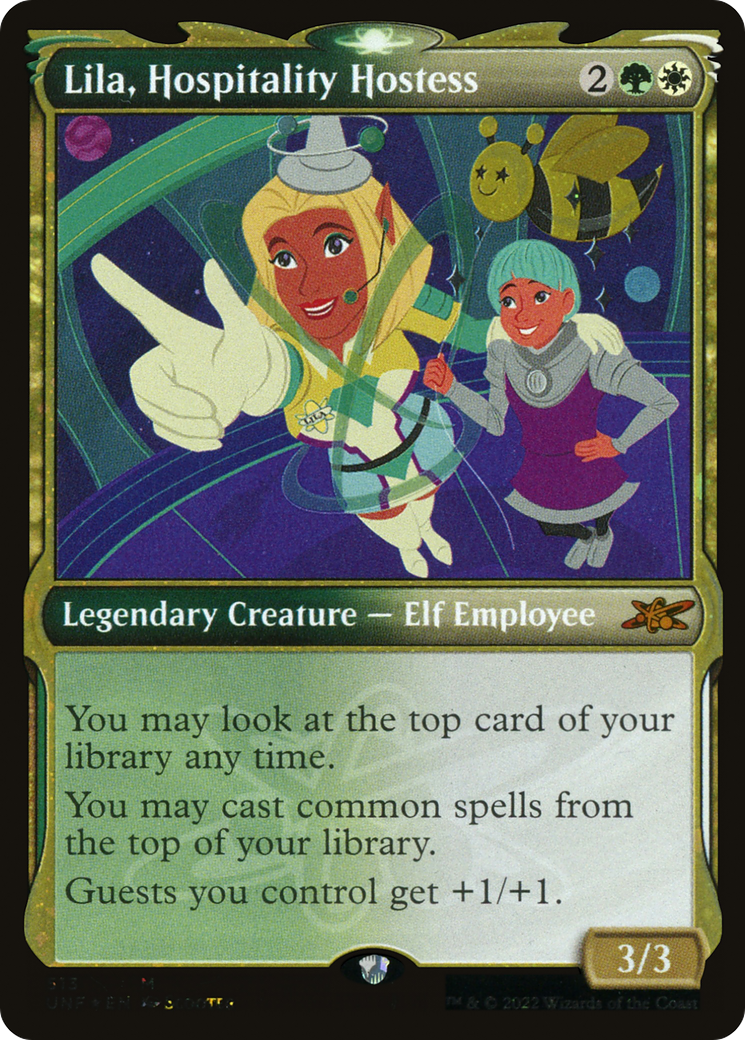 Lila, Hospitality Hostess (UNF-513) - Unfinity: (Showcase) Galaxy Foil [Mythic]