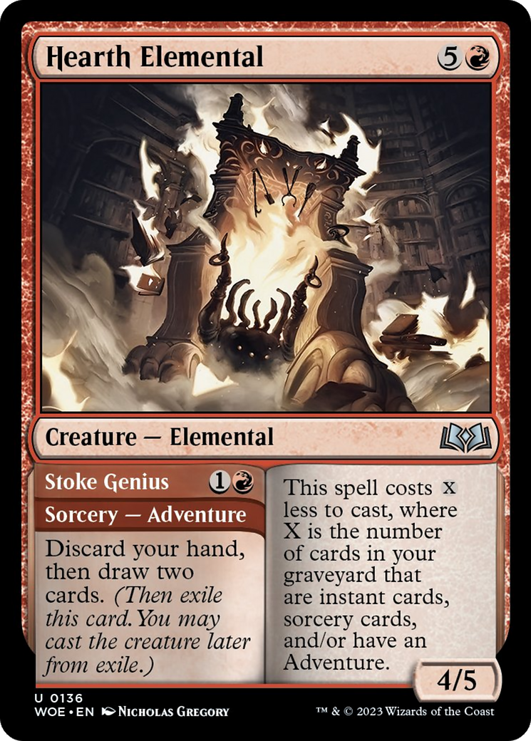 Hearth Elemental // Stoke Genius (WOE-136) - Wilds of Eldraine [Uncommon]