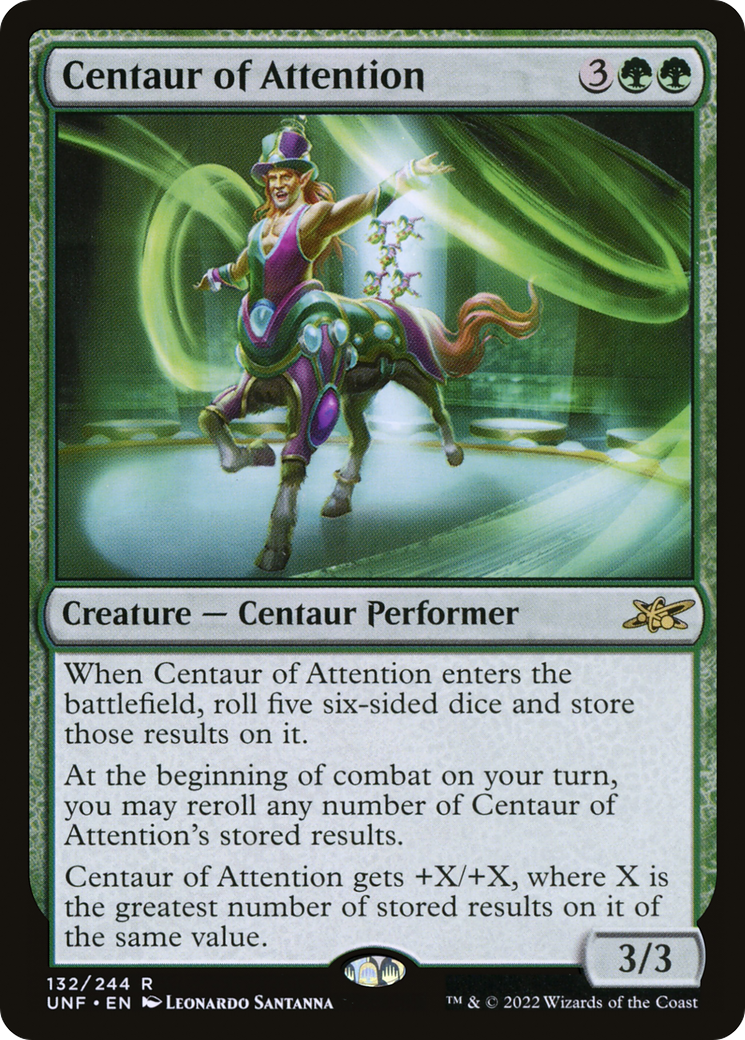 Centaur of Attention (UNF-132) - Unfinity Foil [Rare]