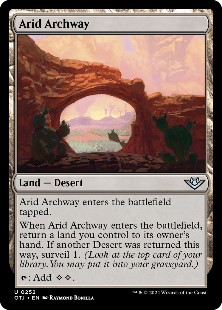 Arid Archway (OTJ-252) - Outlaws of Thunder Junction Foil [Uncommon]