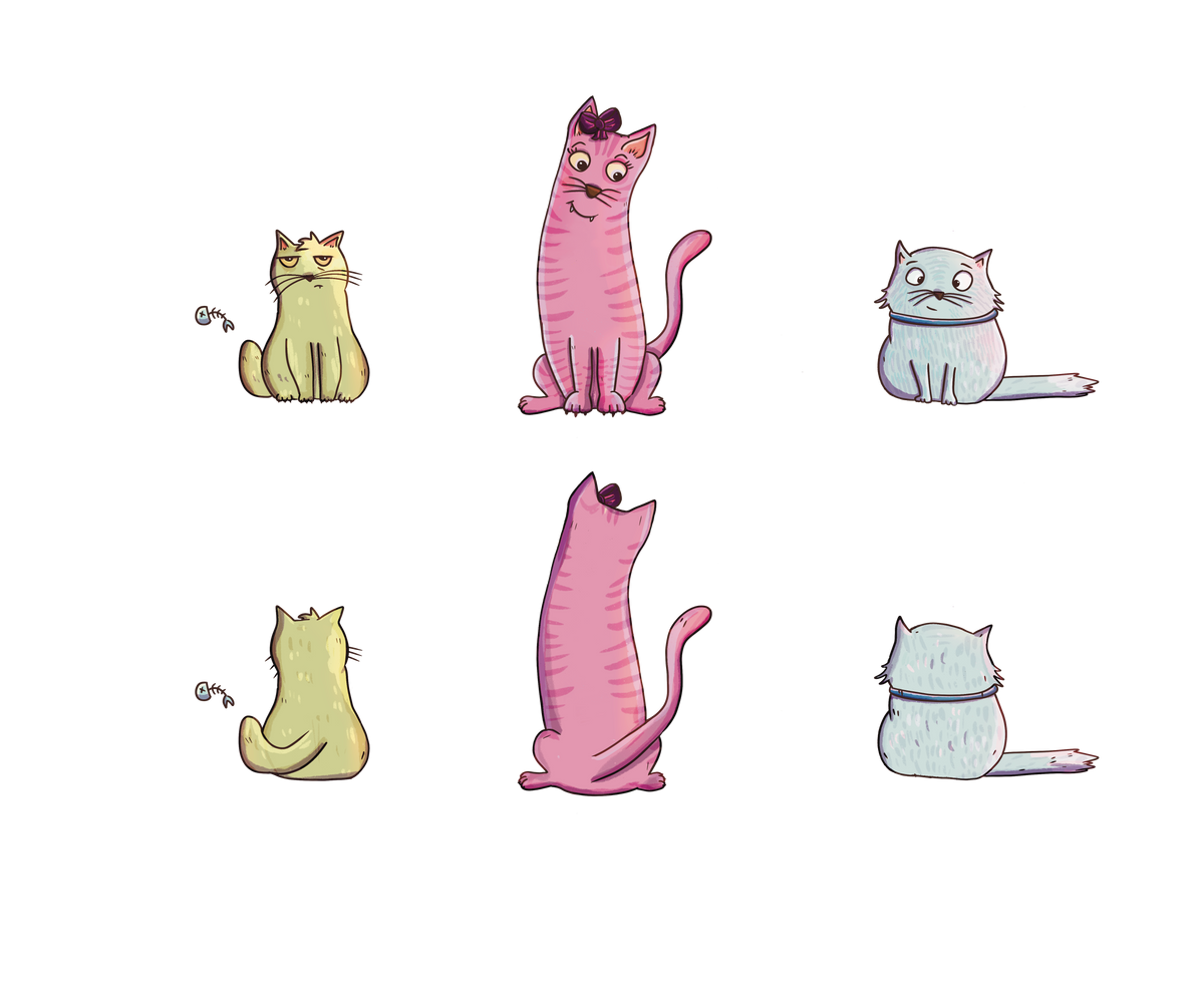 Stack O’ Cats Mascot Meeple Pack – Wooden 3-Pack (Double-Sided Printed)