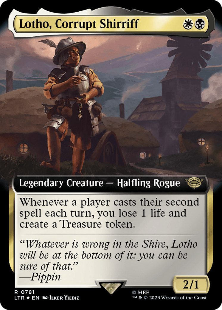 Lotho, Corrupt Shirriff (LTR-781) - The Lord of the Rings: Tales of Middle-earth: (Extended Art) Surge Foil [Rare]