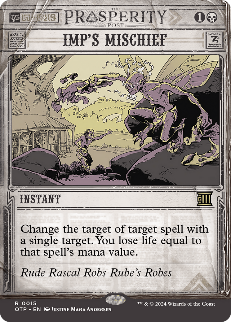 Imp's Mischief (OTP-015) - Breaking News: (Showcase) (Borderless) Foil [Rare]