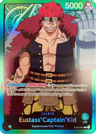 Eustass"Captain"Kid (001) (ST02-001) - Super Pre-Release Starter Deck 2: Worst Generation Foil [Leader]