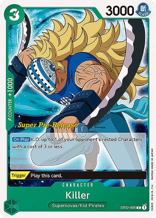 Killer (ST02-005) - Super Pre-Release Starter Deck 2: Worst Generation  [Common]