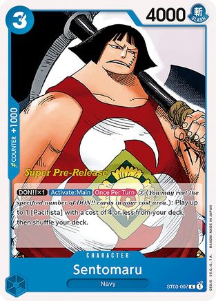Sentomaru (ST03-007) - Super Pre-Release Starter Deck 3: The Seven Warlords of the Sea  [Common]