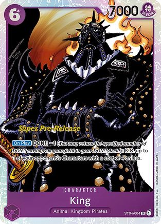 King (ST04-004) - Super Pre-Release Starter Deck 4: Animal Kingdom Pirates Foil [Super Rare]