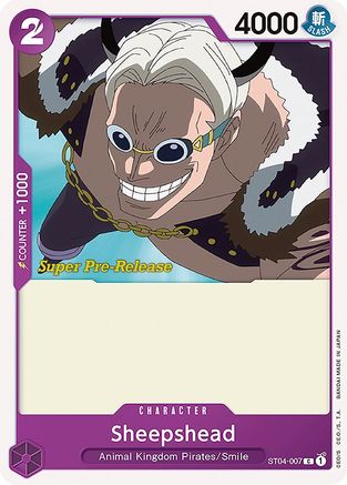 Sheepshead (ST04-007) - Super Pre-Release Starter Deck 4: Animal Kingdom Pirates  [Common]