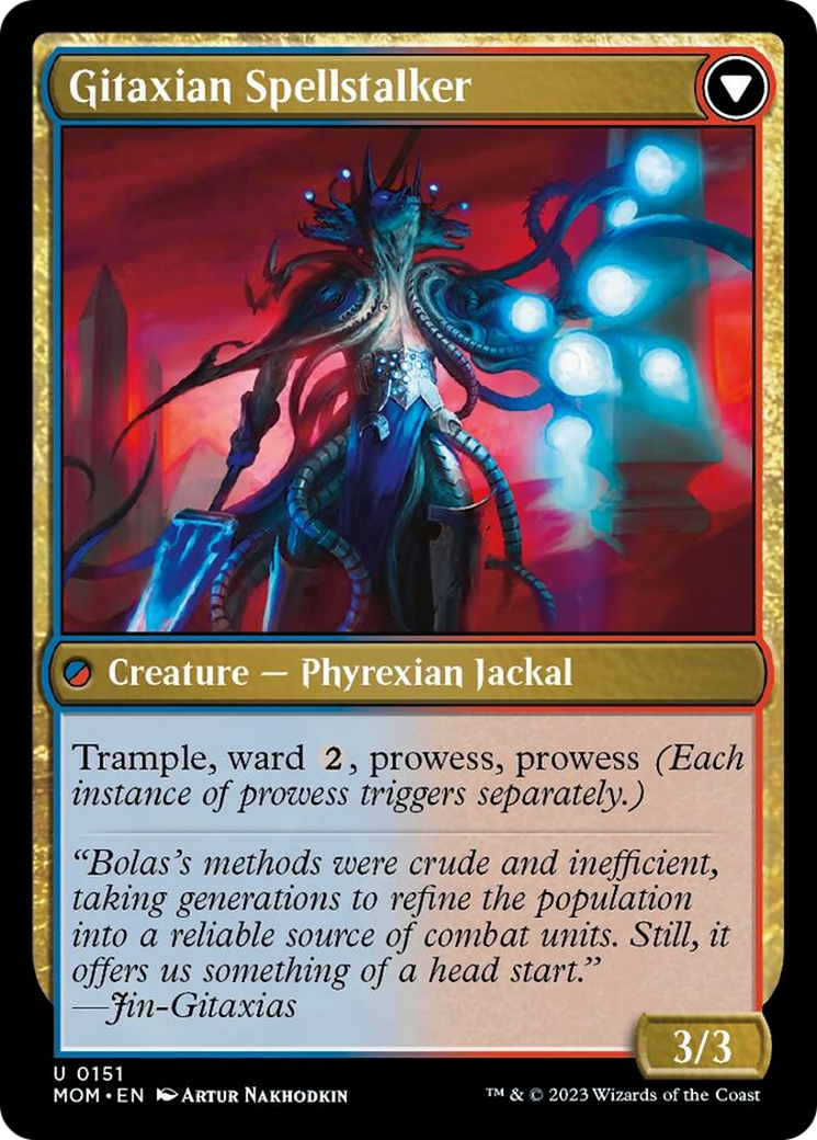 Khenra Spellspear // Gitaxian Spellstalker (MOM-151) - March of the Machine [Uncommon]