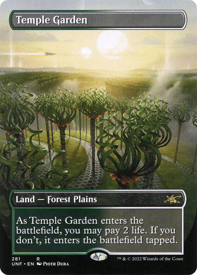 Temple Garden (UNF-281) - Unfinity (Borderless) Foil [Rare]