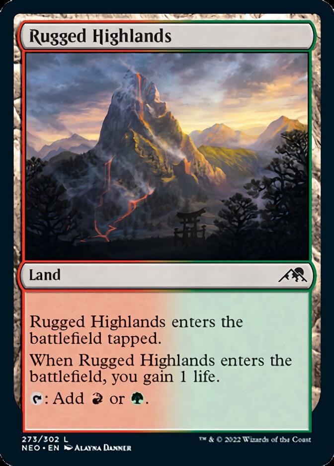 Rugged Highlands (NEO-273) - Kamigawa: Neon Dynasty [Common]