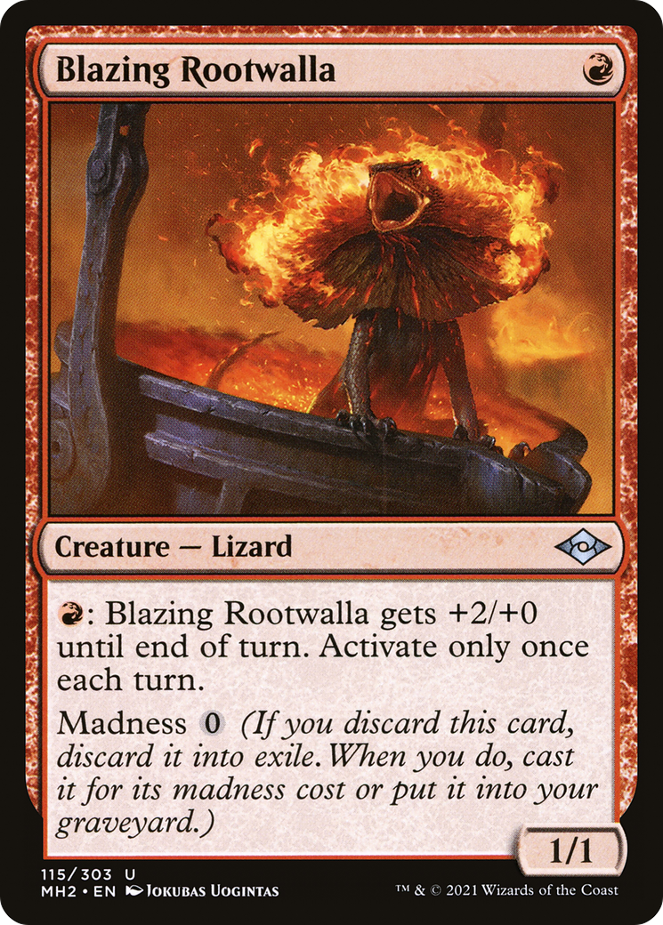 Blazing Rootwalla (MH2-115) - Modern Horizons 2 [Uncommon]