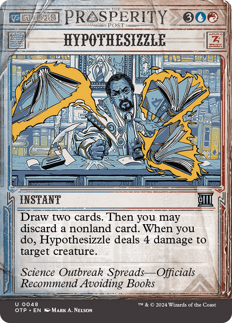 Hypothesizzle (OTP-048) - Breaking News: (Showcase) (Borderless) Foil [Uncommon]