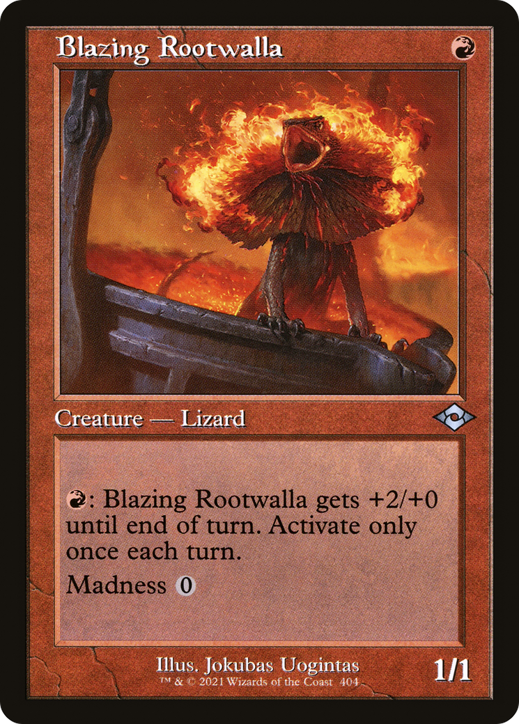 Blazing Rootwalla (MH2-404) - Modern Horizons 2 Foil [Uncommon] Retro Frame