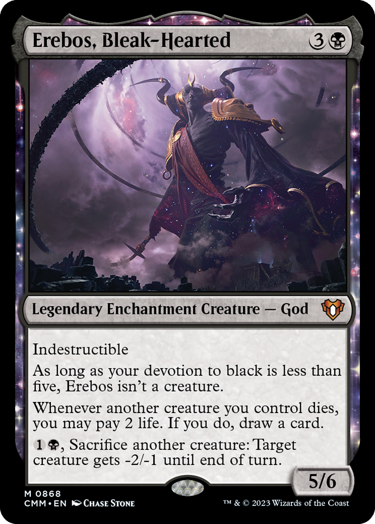 Erebos, Bleak-Hearted (CMM-868) - Commander Masters [Mythic]