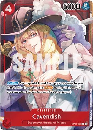 Cavendish (Box Topper) (OP01-008) - Romance Dawn Foil [Common]