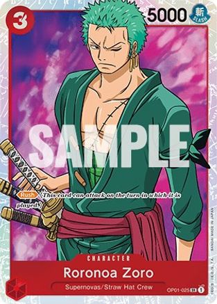 Roronoa Zoro (025) (OP01-025) - Romance Dawn Foil [Super Rare]