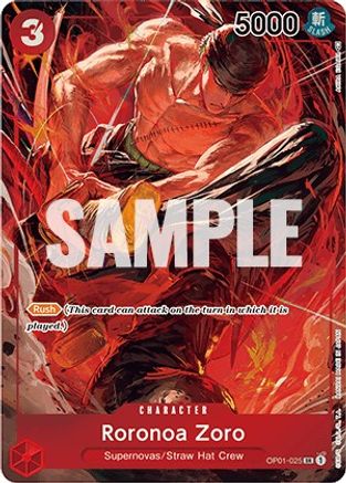 Roronoa Zoro (025) (Parallel) (OP01-025) - Romance Dawn Foil [Super Rare]