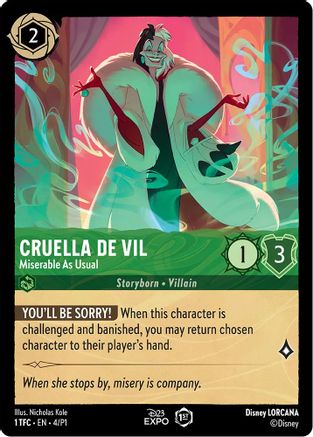 Cruella de Vil - Miserable As Usual (4) - D23 Promos Holofoil [Promo]