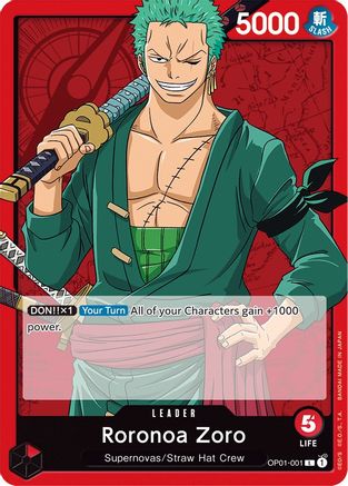 Roronoa Zoro (001) (OP01-001) - Romance Dawn  [Leader]