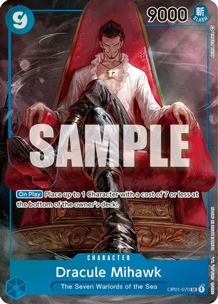 Dracule Mihawk (Parallel) (OP01-070) - Romance Dawn Foil [Super Rare]
