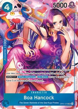 Boa Hancock (Parallel) (OP01-078) - Romance Dawn Foil [Super Rare]