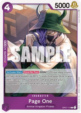 Page One (OP01-112) - Romance Dawn Foil [Rare]