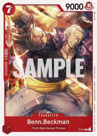 Benn.Beckman (One Piece Film Red) (P-021) - One Piece Promotion Cards  [Promo]
