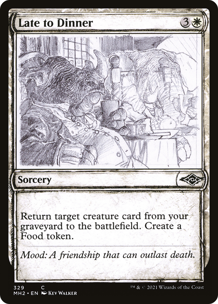 Late to Dinner (MH2-329) - Modern Horizons 2: (Showcase) Foil [Common]
