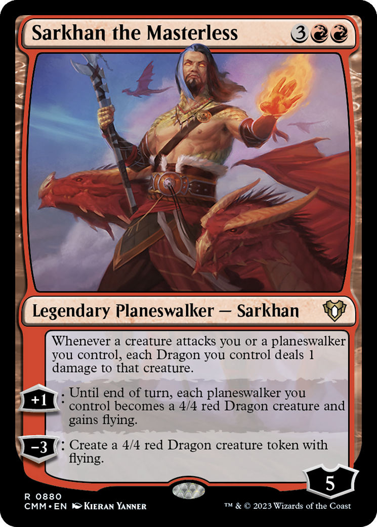 Sarkhan the Masterless (CMM-880) - Commander Masters [Rare]