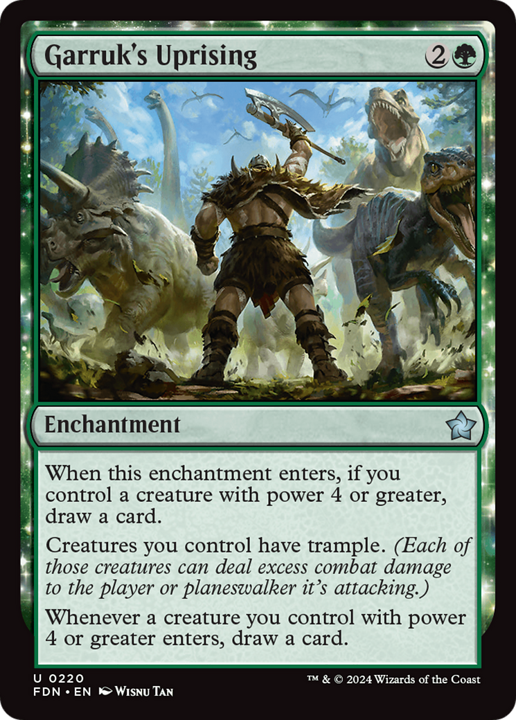 Garruk's Uprising (FDN-220) - Foundations: (nyxtouched) Foil [Uncommon]