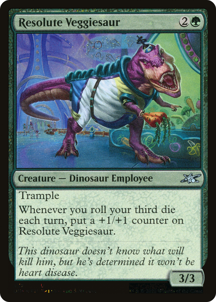 Resolute Veggiesaur (UNF-439) - Unfinity Galaxy Foil [Uncommon]