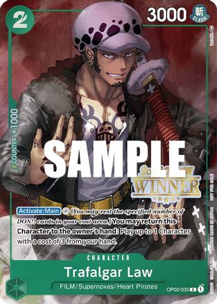 Trafalgar Law (Online Regional 2023) [Winner] (OP02-035) - One Piece Promotion Cards  [Promo]