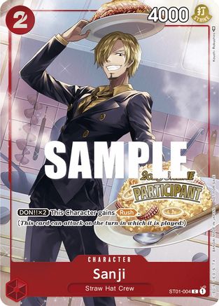Sanji (Online Regional 2023) [Participant] (ST01-004) - One Piece Promotion Cards Foil [Promo]