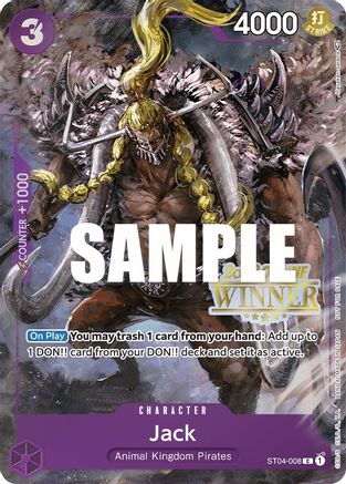 Jack (Online Regional 2023) [Winner] (ST04-008) - One Piece Promotion Cards  [Promo]