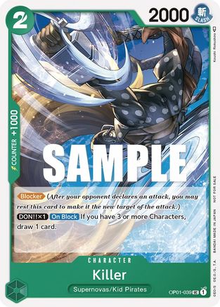 Killer (Promotion Pack 2023) (OP01-039) - One Piece Promotion Cards  [Promo]
