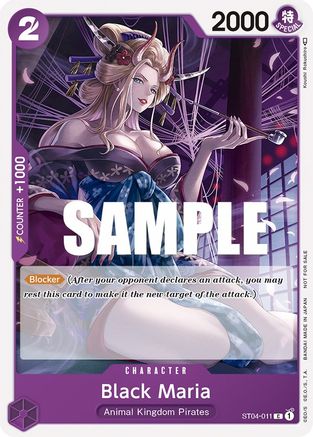 Black Maria (Tournament Pack Vol. 2) (ST04-011) - One Piece Promotion Cards  [Promo]